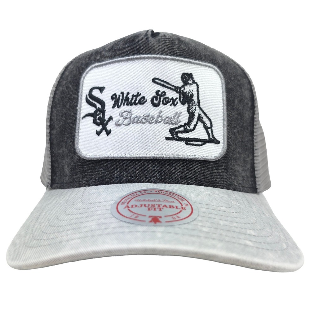 Chicago White Sox Mitchell & Ness MLB Trucker Hat Cap 3D Patch Acid Washed NWT